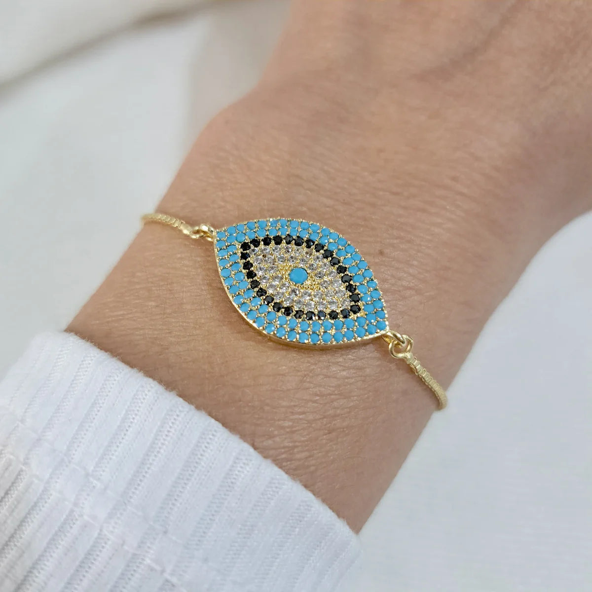 Bracelet Protection du Mauvais Œil - Oeil Bleu de Nazar Boncuk