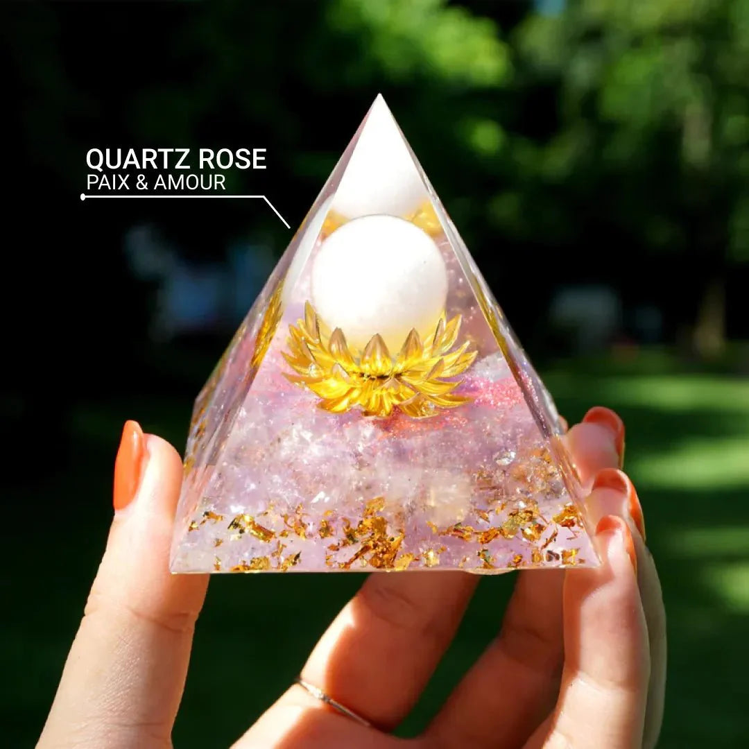 Orgonite en Quartz Rose - Ouverture du Coeur
