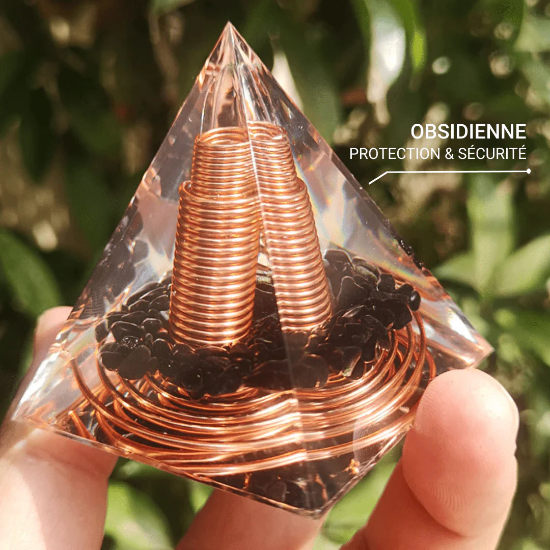 Orgonite en Obsidienne - Protection Énergétique
