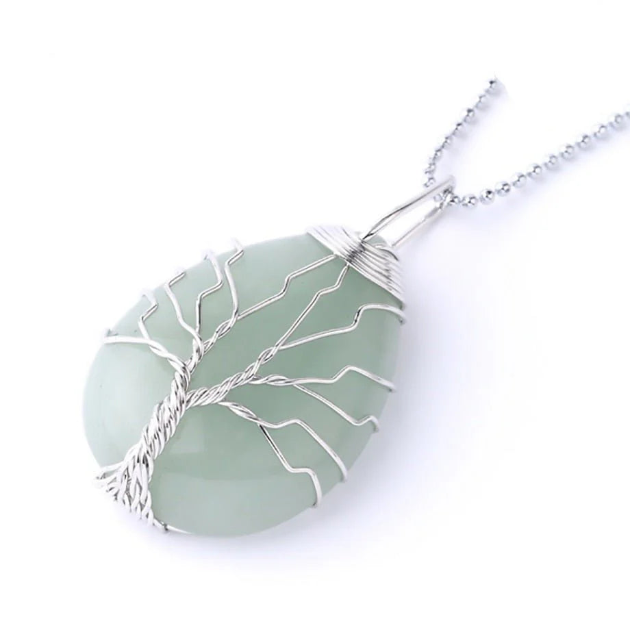 Collier Pendentif "Arbre de Rémission" en Pierre Naturelle