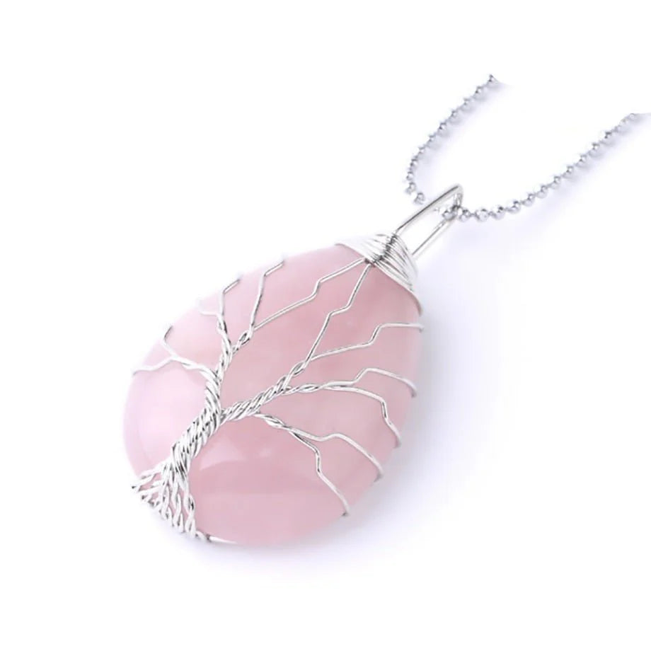 Collier Pendentif "Arbre de Rémission" en Pierre Naturelle
