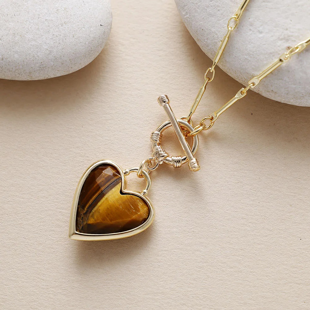 Pendentif en Pierres Naturelles - Equilibre du Cœur