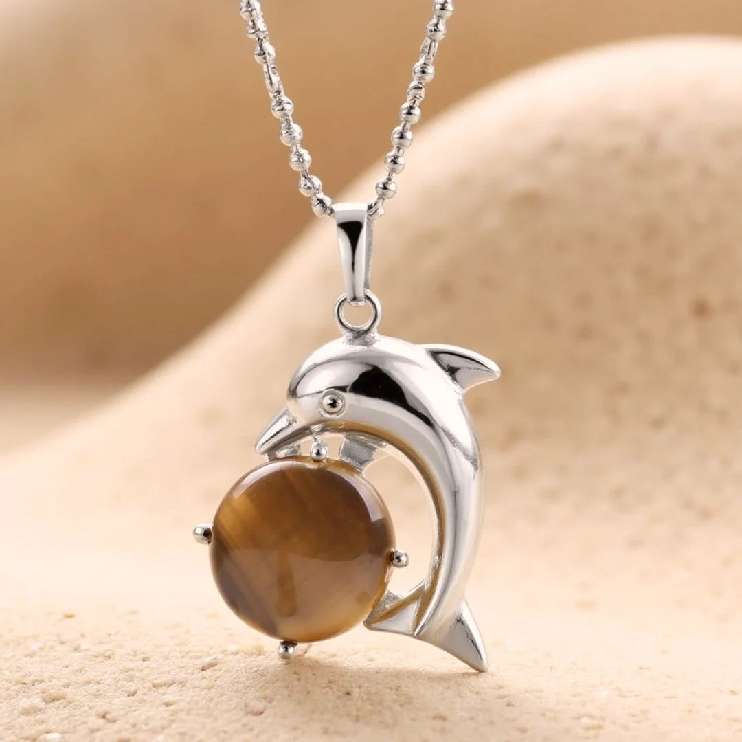 Pendentif "Félicité du Dauphin" en Pierres Naturelles