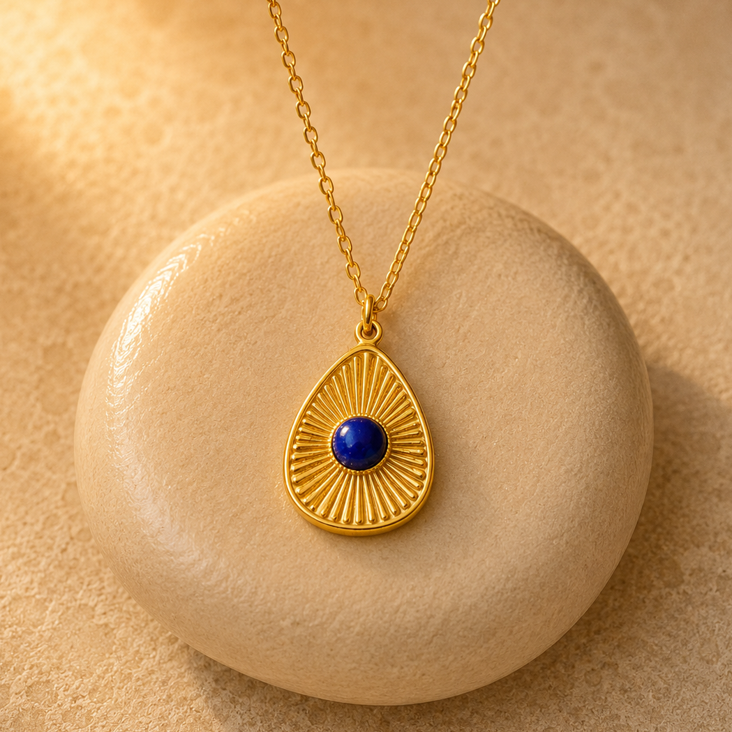 Pendentif Goutte en Lapis Lazuli - Œil de Sérénité
