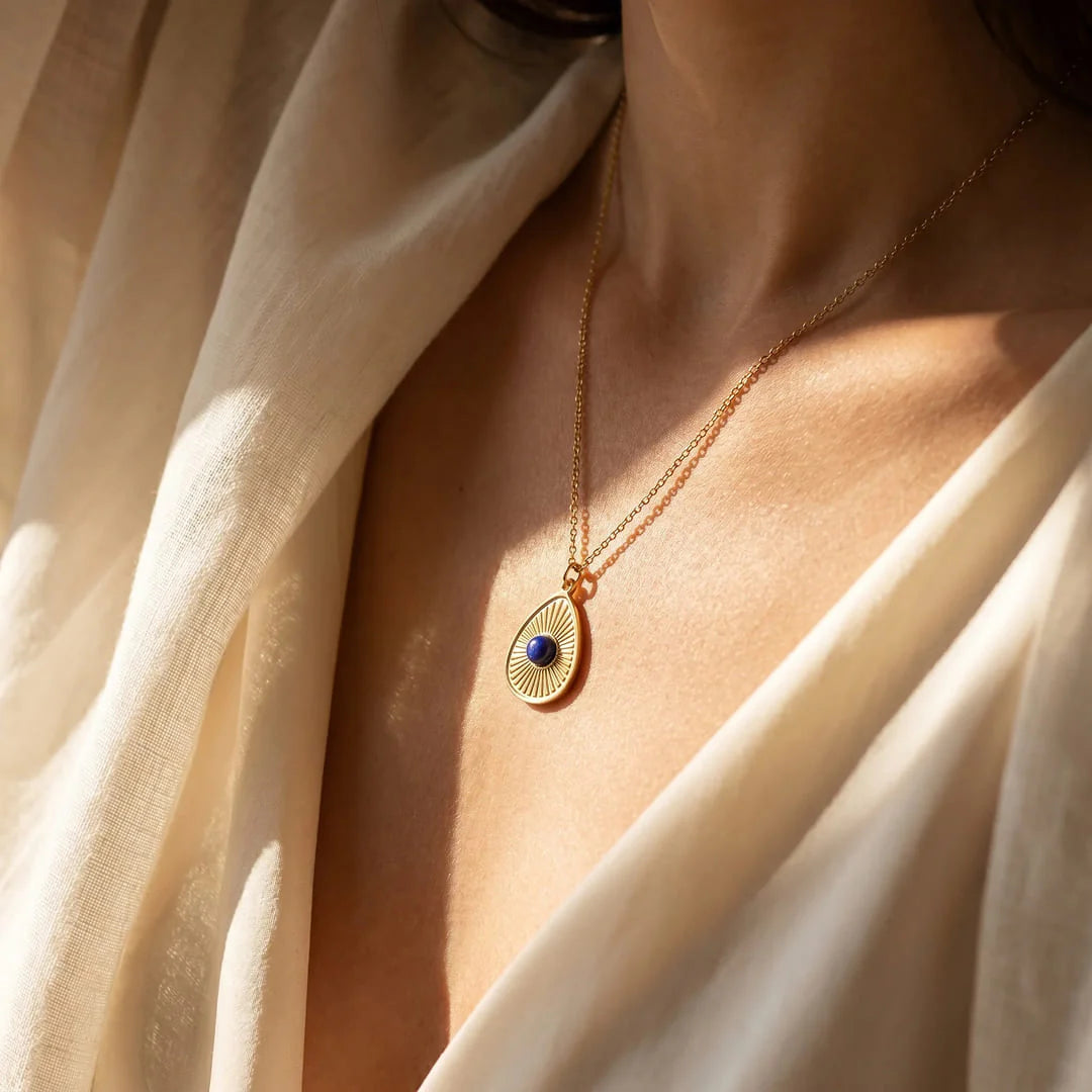 Pendentif Goutte en Lapis Lazuli - Œil de Sérénité