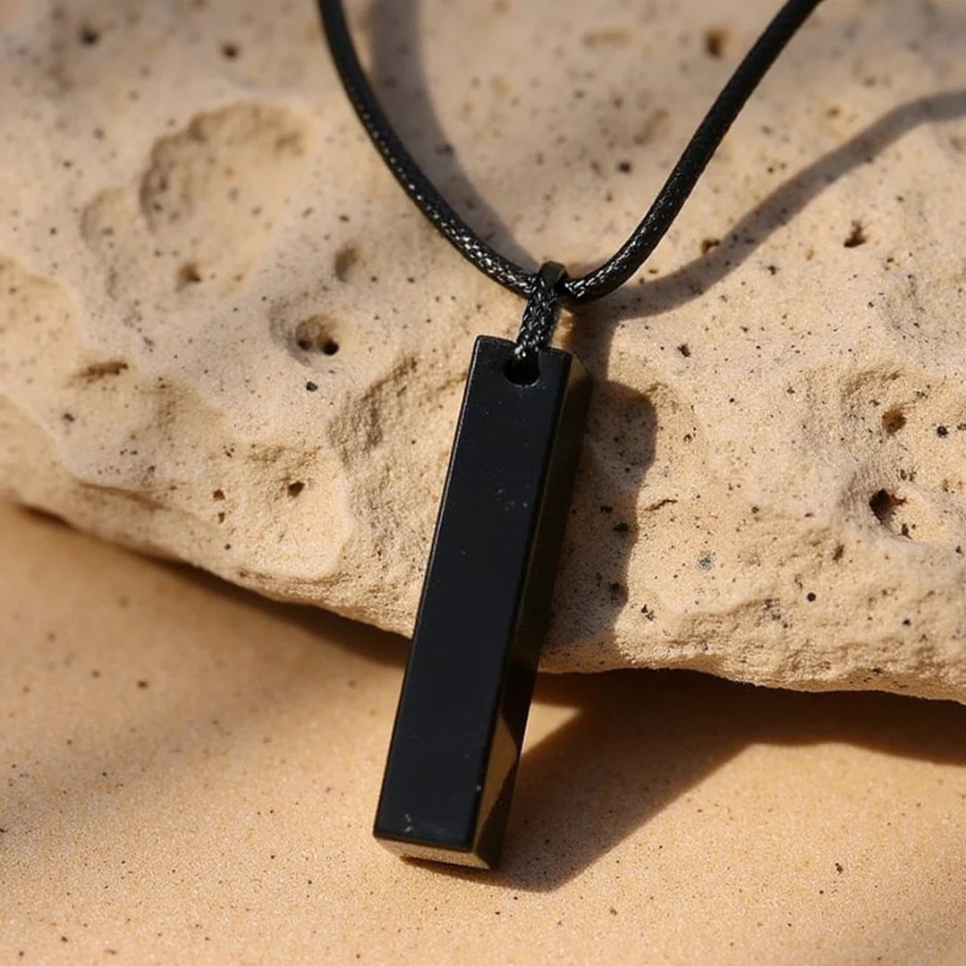 Collier Pendentif en Obsidienne Noire - Protection Céleste