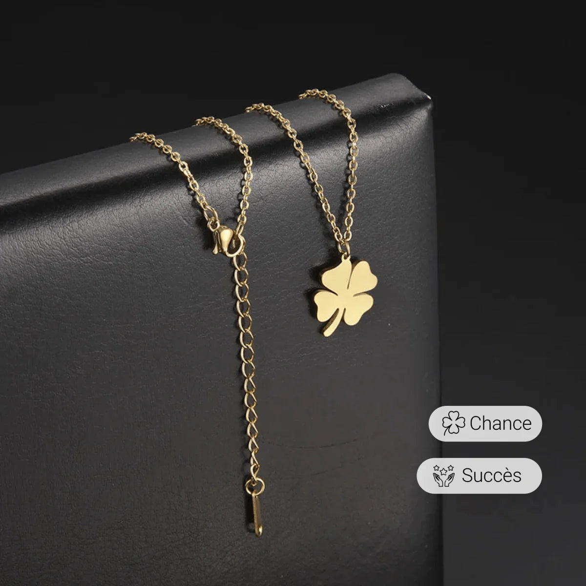 Collier Pendentif "Trèfle de Chance"