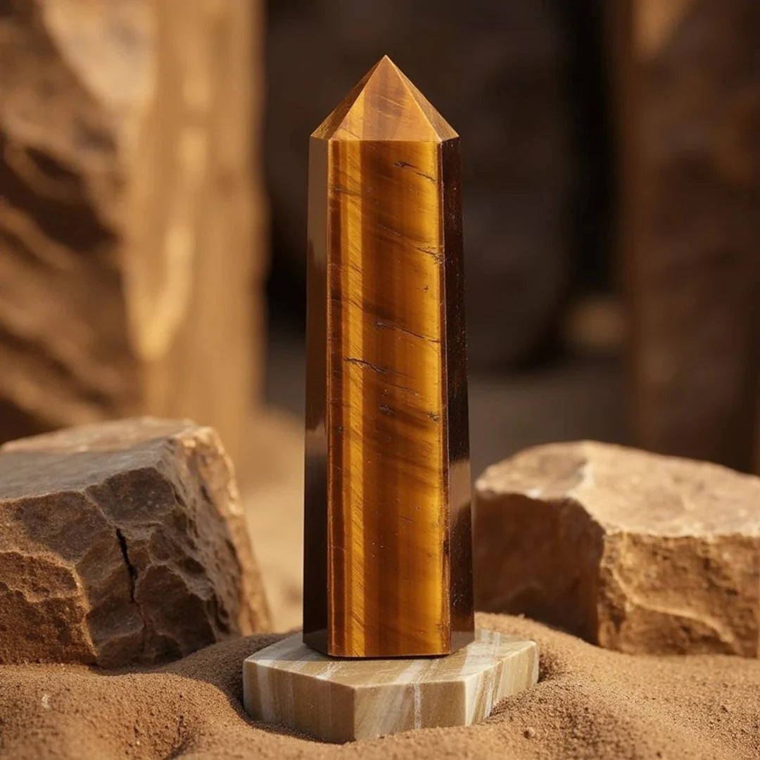 Pointe de Protection en Oeil de Tigre