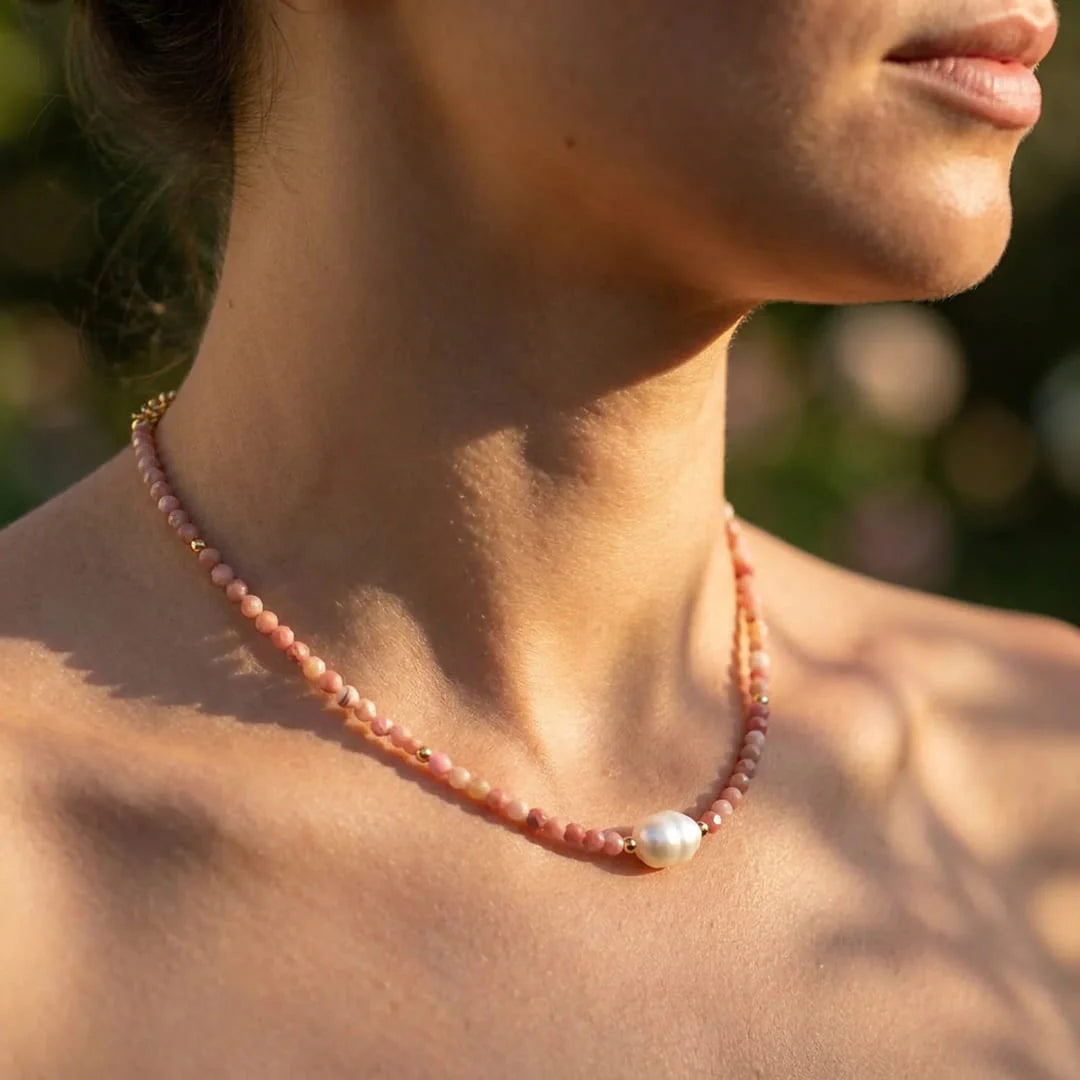 Collier en Rhodochrosite - Reine de Douceur