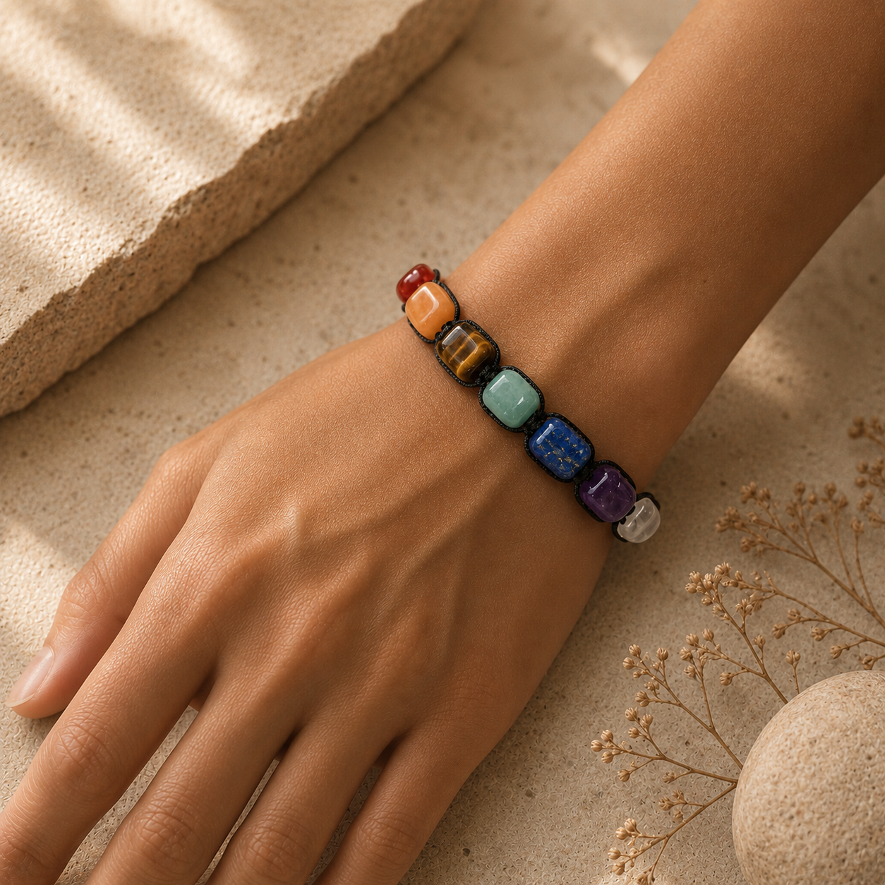 Bracelet 7 chakras - Alignement Sacré