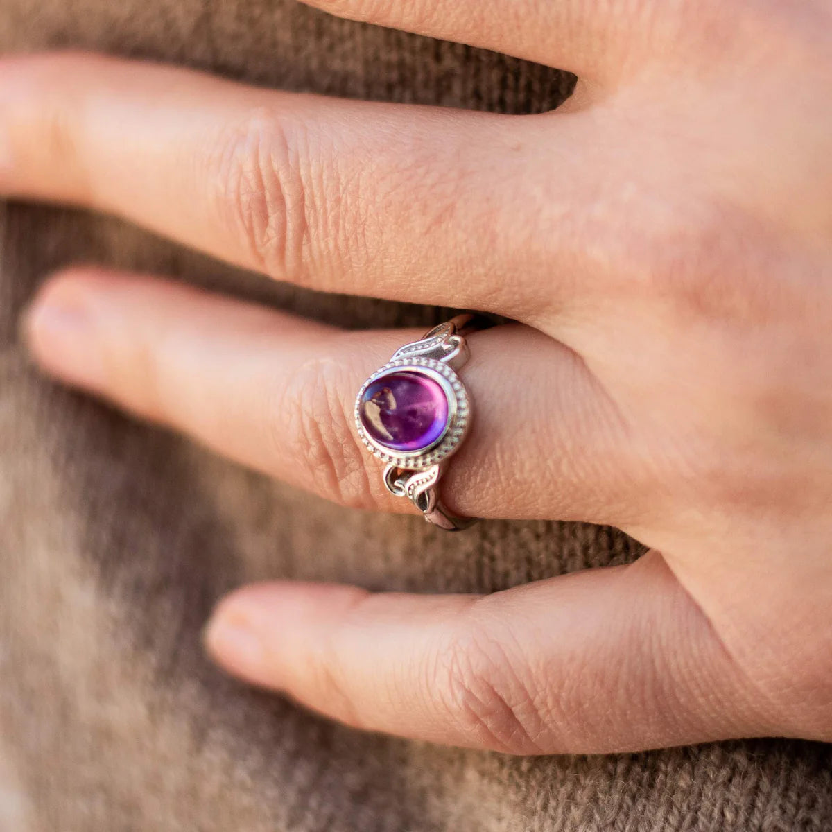 Bague en Améthyste & Argent - Epure de Clarté