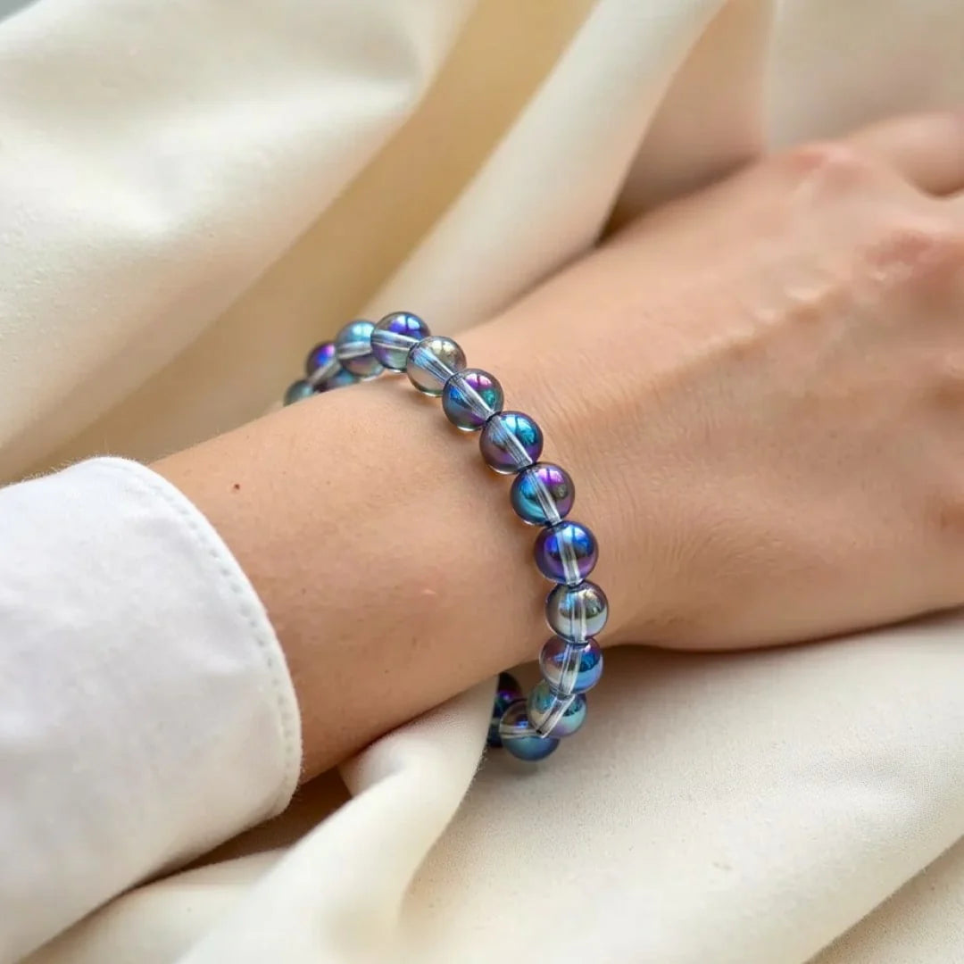 Bracelet "Équilibre Sacré" en Aqua Aura