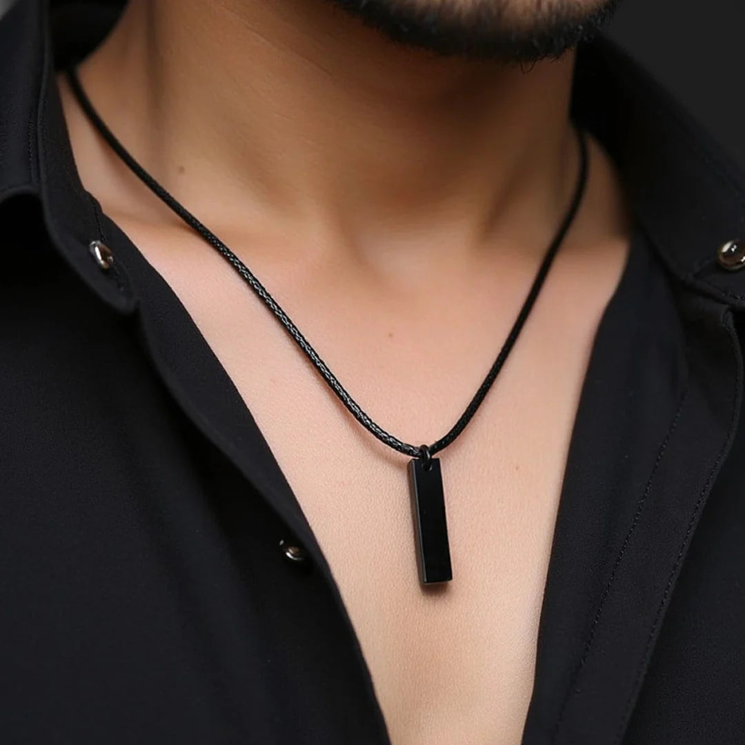 Collier Pendentif en Obsidienne Noire - Protection Céleste
