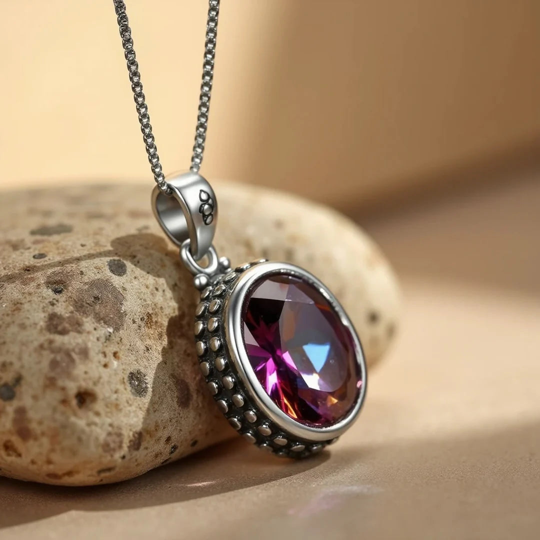 Collier "Inspiration" en Topaze Mystique & Argent