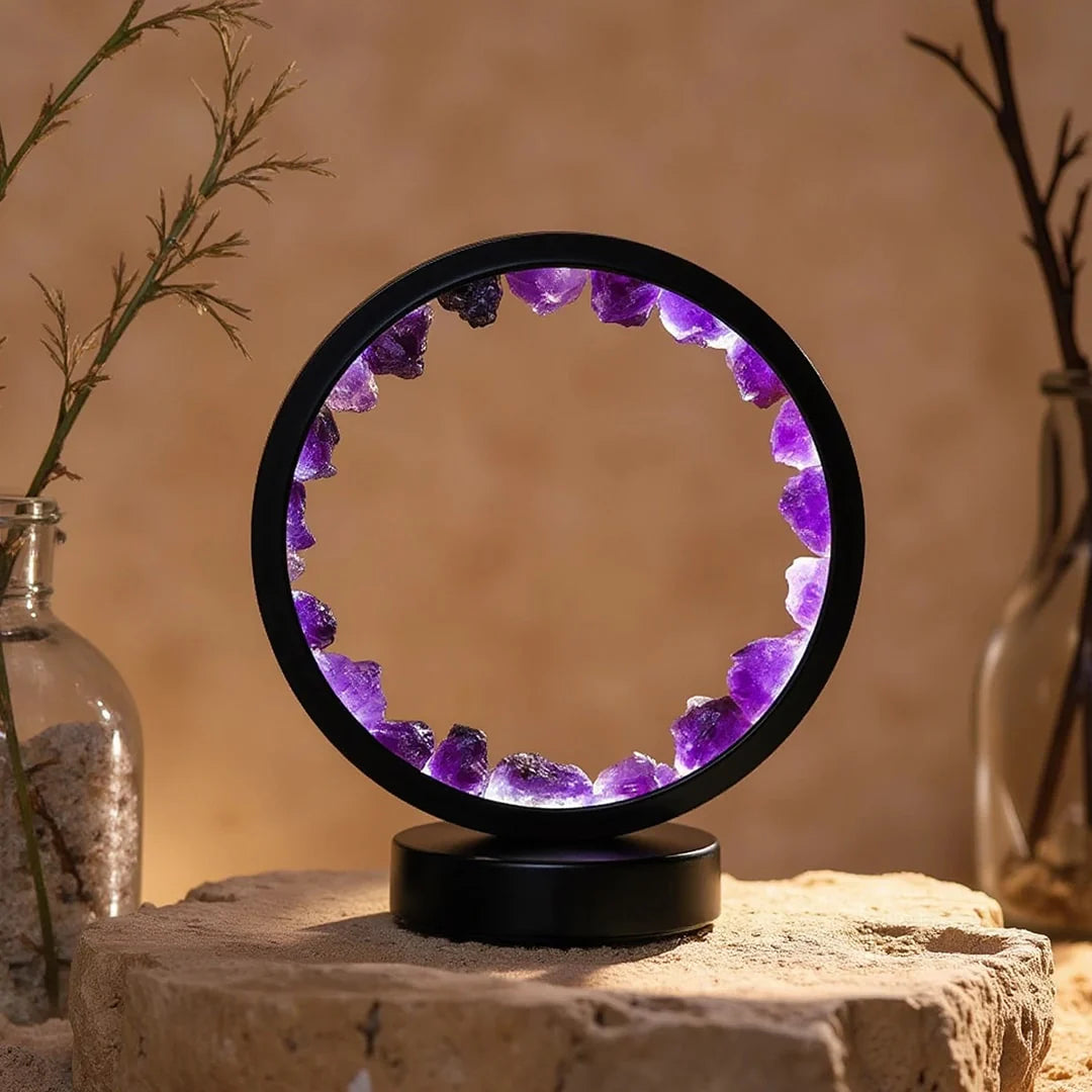 Lampe en Améthyste - Boucle de Lumière