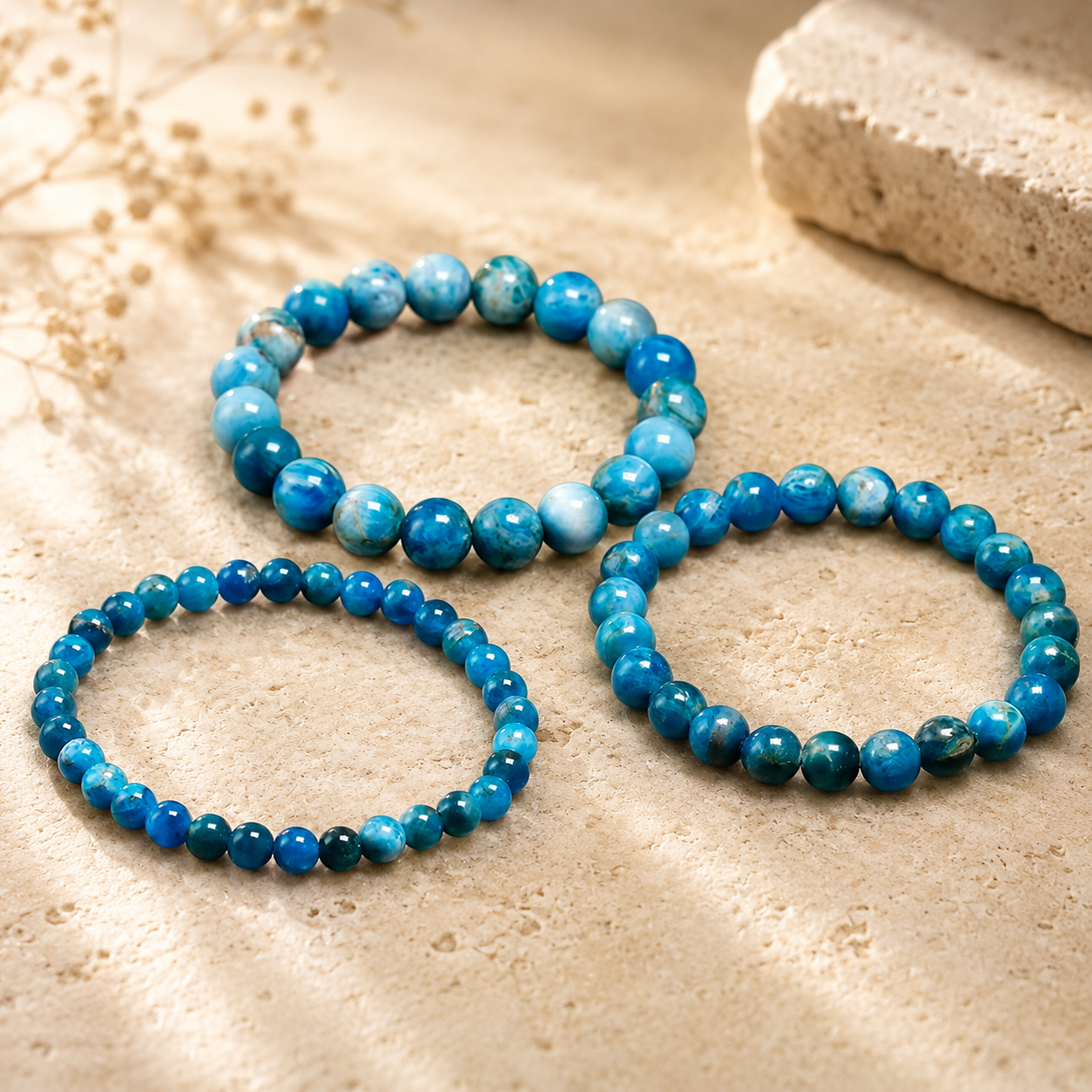 Bracelet en Apatite Bleue - Océan Limpide