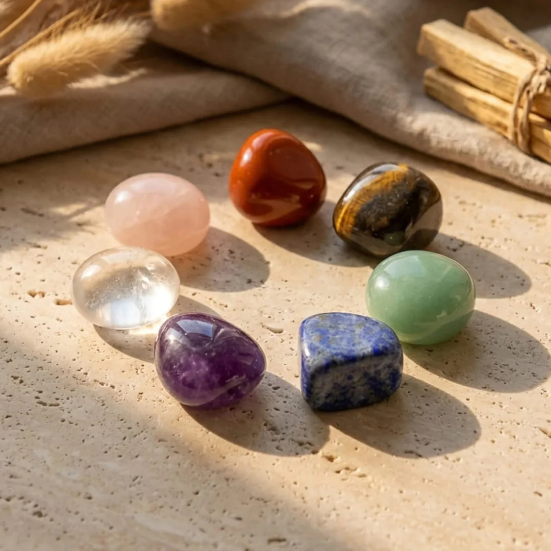 Reiki Chakras - Coffret 7 Pierres Polies