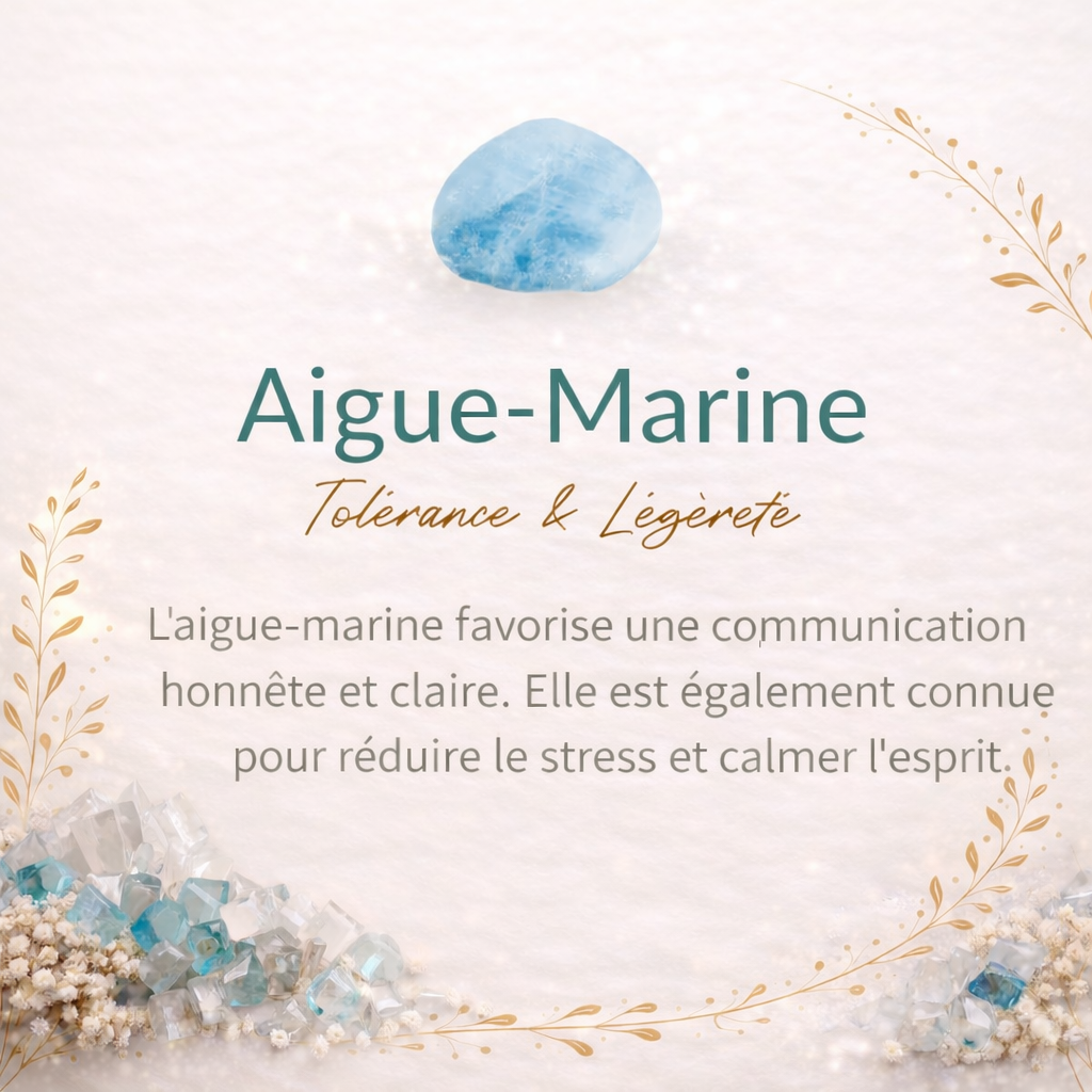 Bague Ajustable en Aigue-Marine - Joyau des Mers