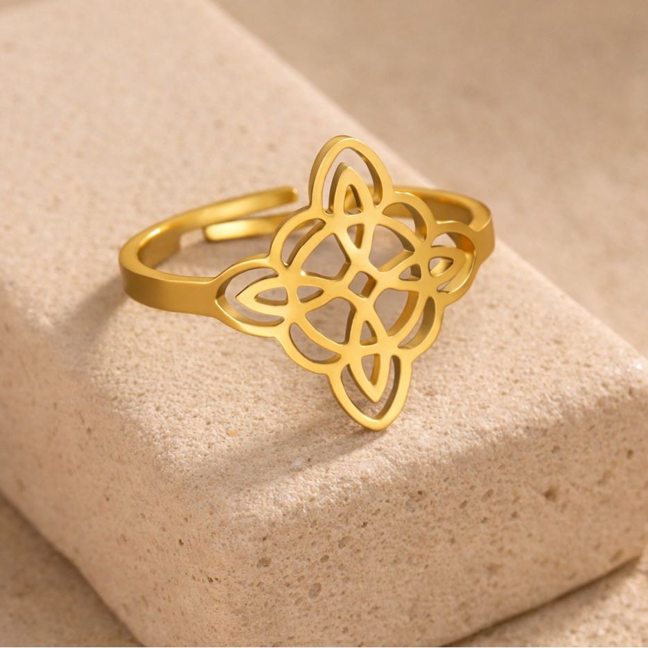Bague Ajustable Noeud de Sorcière - Bouclier Originel