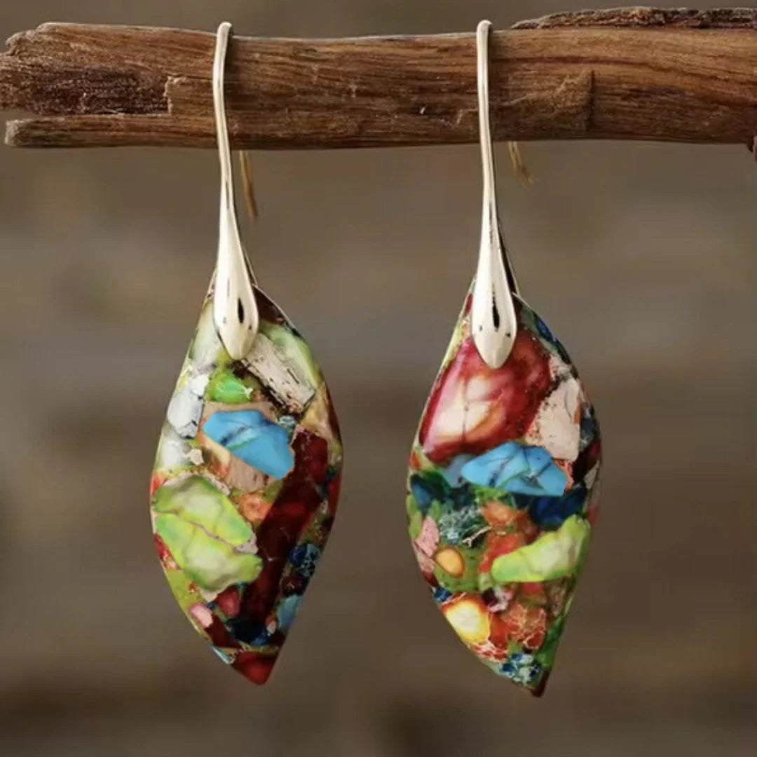Boucles d'Oreilles "Arlequin" en Jaspe