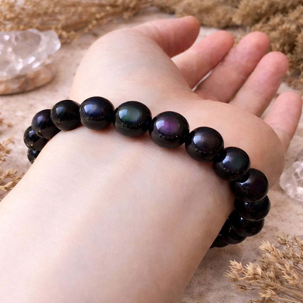 Bracelet en Obsidienne Œil Céleste - Chemin Sacré