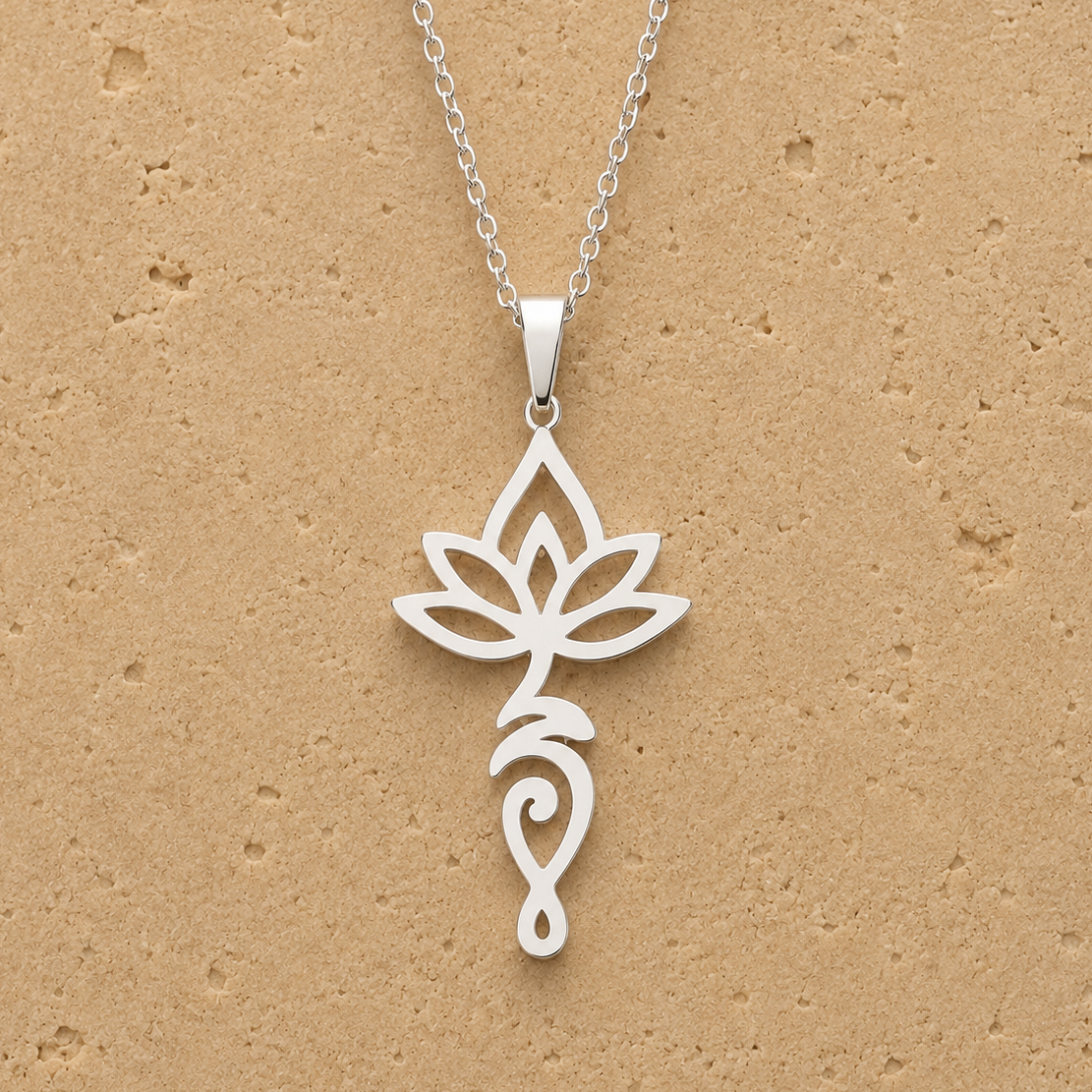 Collier Pendentif Unalome - Lotus Divin