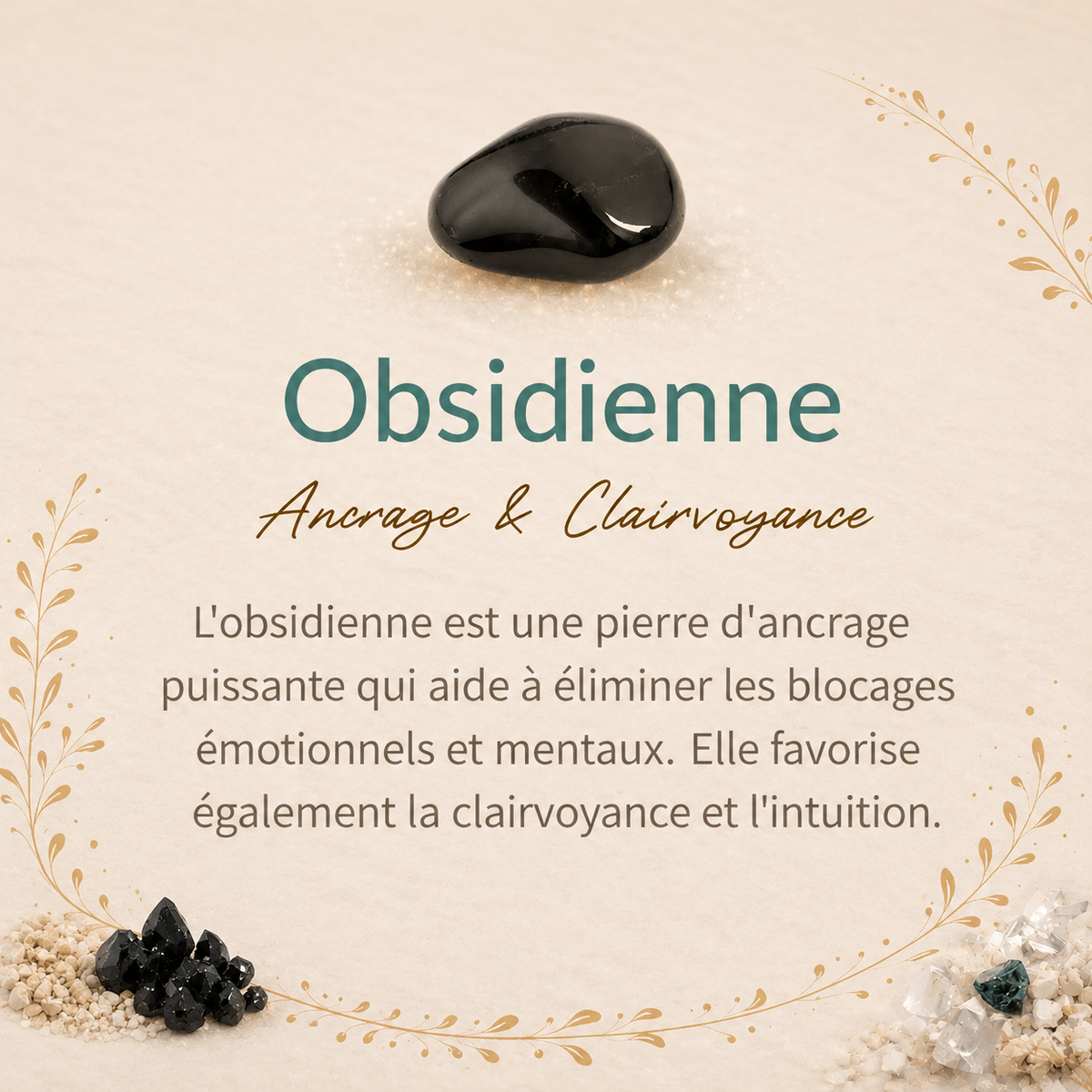 Pendentif en Obsidienne Dorée - Renard Malicieux