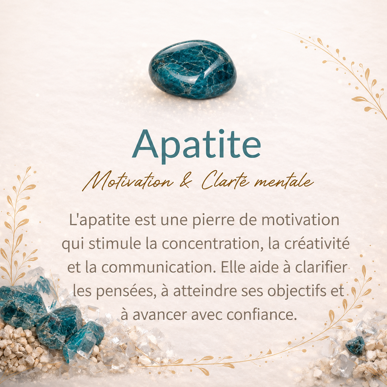 Bracelet en Apatite Bleue - Océan Limpide