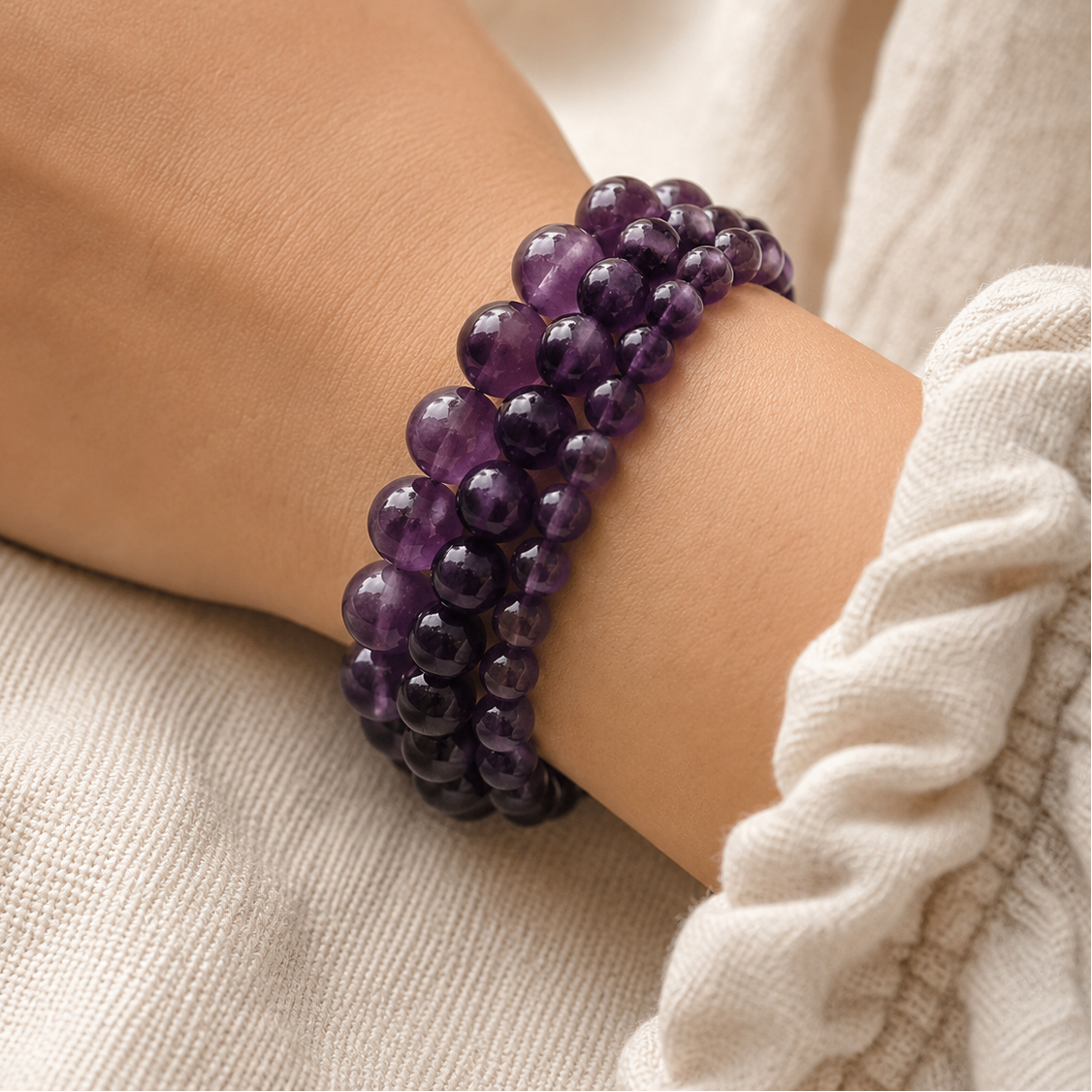 Bracelet en Améthyste - Sérénité