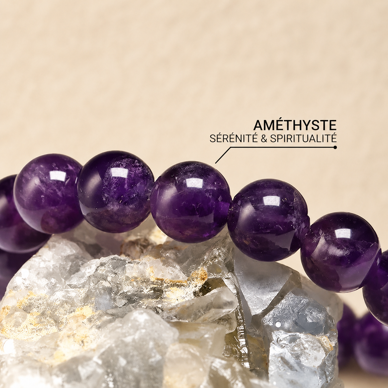 Bracelet en Améthyste - Sérénité