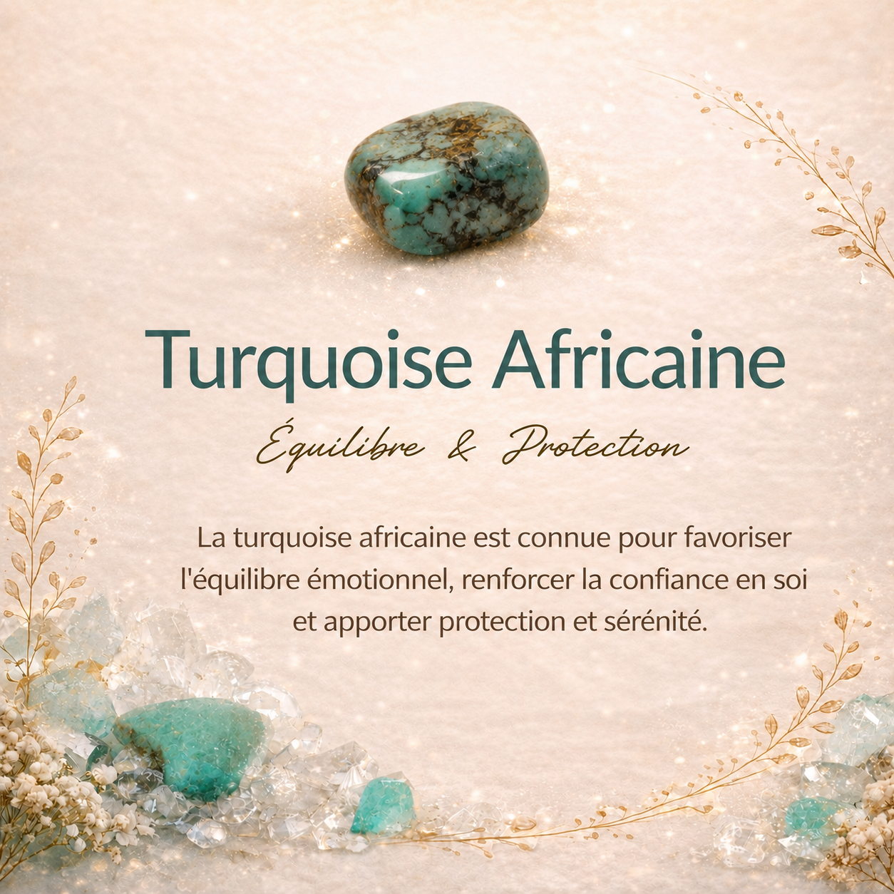 Bracelet en Turquoise Africaine - Eternité