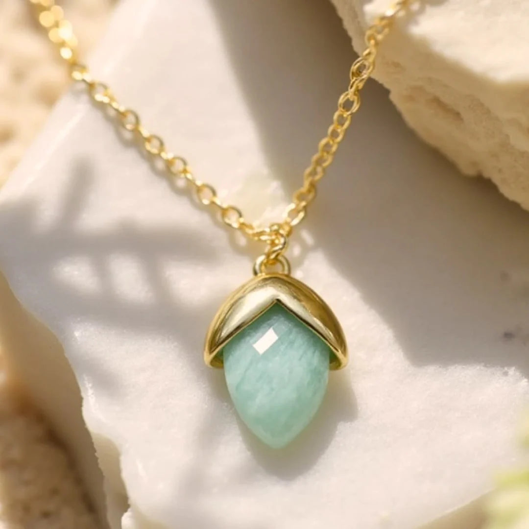 Pendentif en Amazonite - Larme d'Apaisement