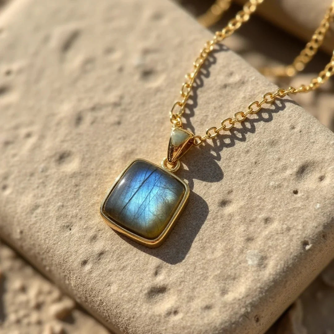 Pendentif en Labradorite - Protection de Lumière