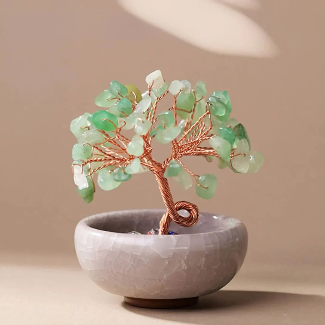 Arbre Feng Shui en Pierres Naturelles - Énergies Sacrées