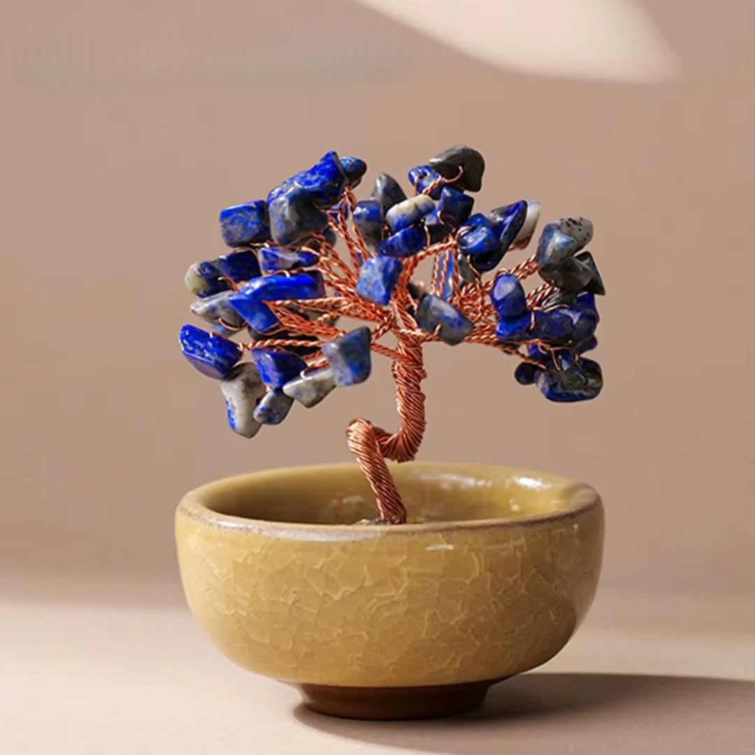 Arbre Feng Shui en Pierres Naturelles - Énergies Sacrées