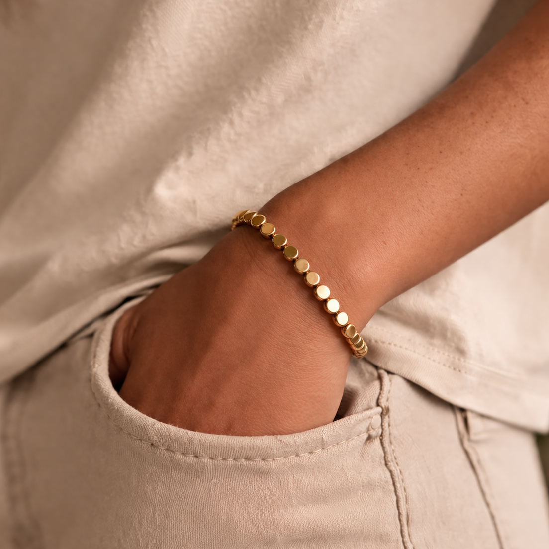 Bracelet Tibétain en Perles de Cuivre