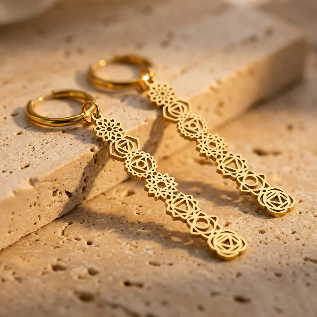 Boucles d'Oreilles Expression des 7 Chakras