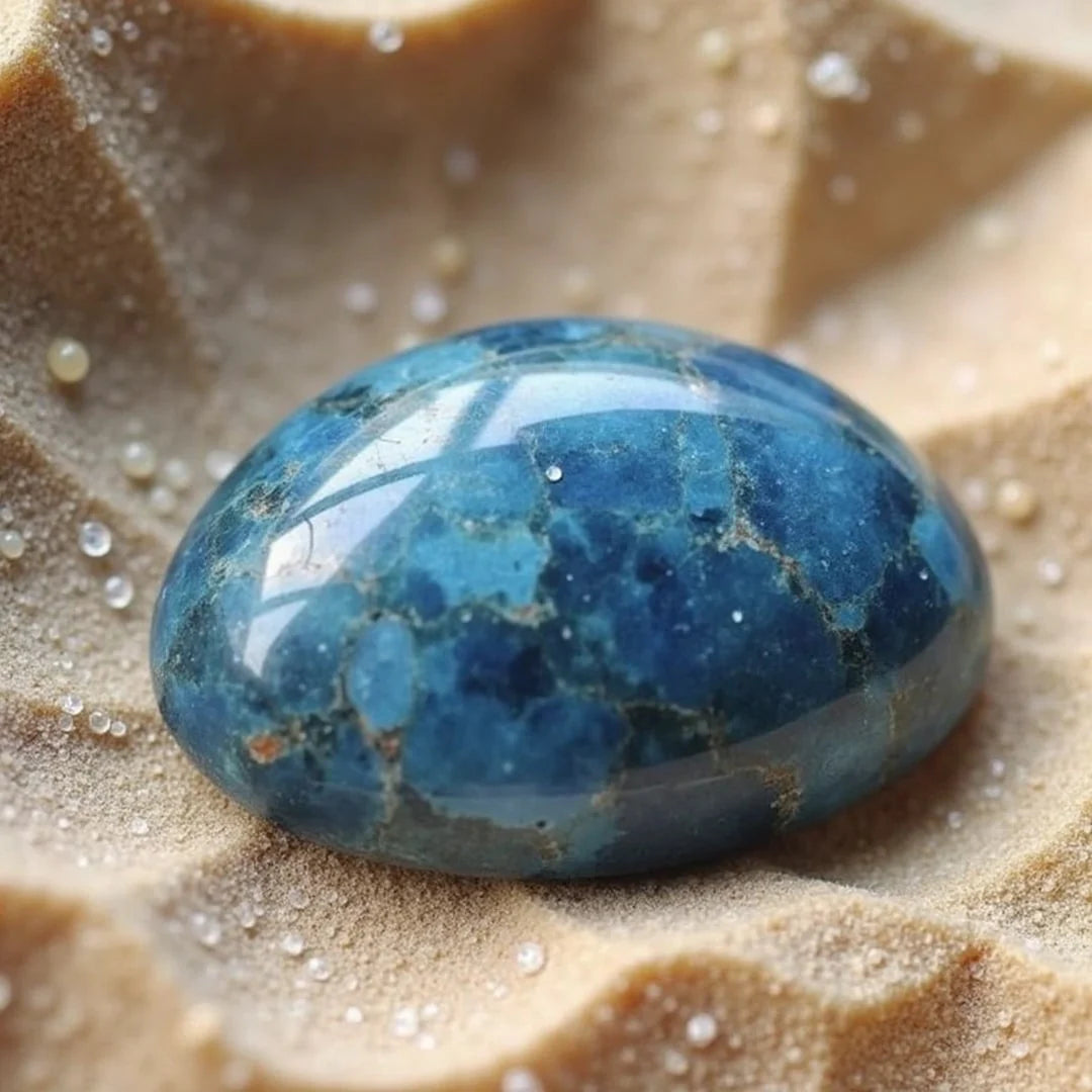 Galet en Apatite Bleue - Poids de Forme