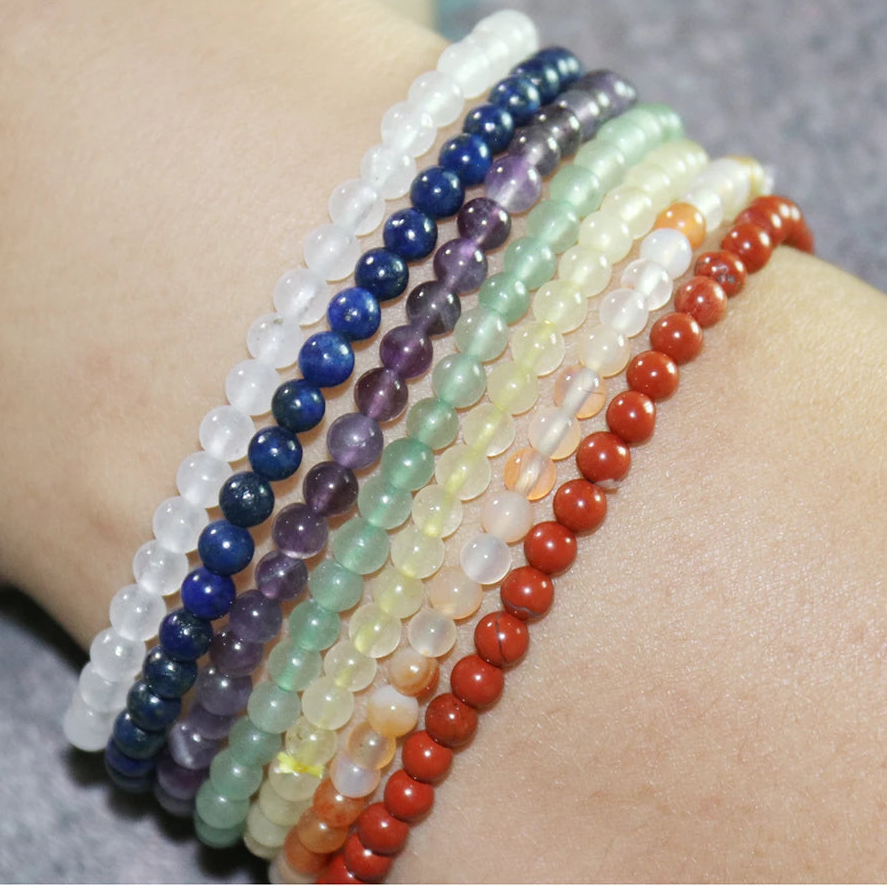 Ensemble de Bracelets en Pierres Naturelles - Ouverture des 7 Chakras