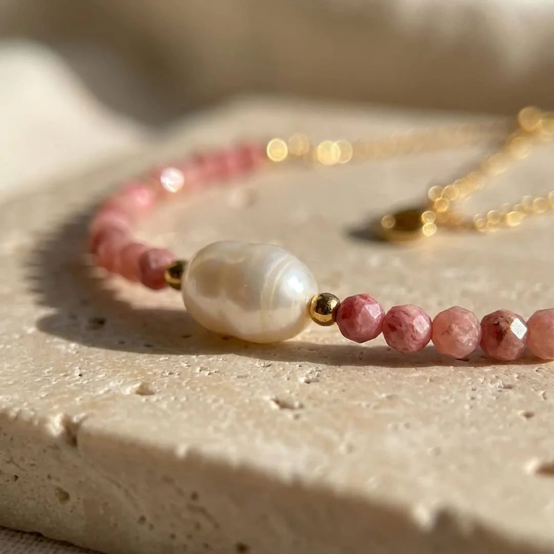 Collier en Rhodochrosite - Reine de Douceur