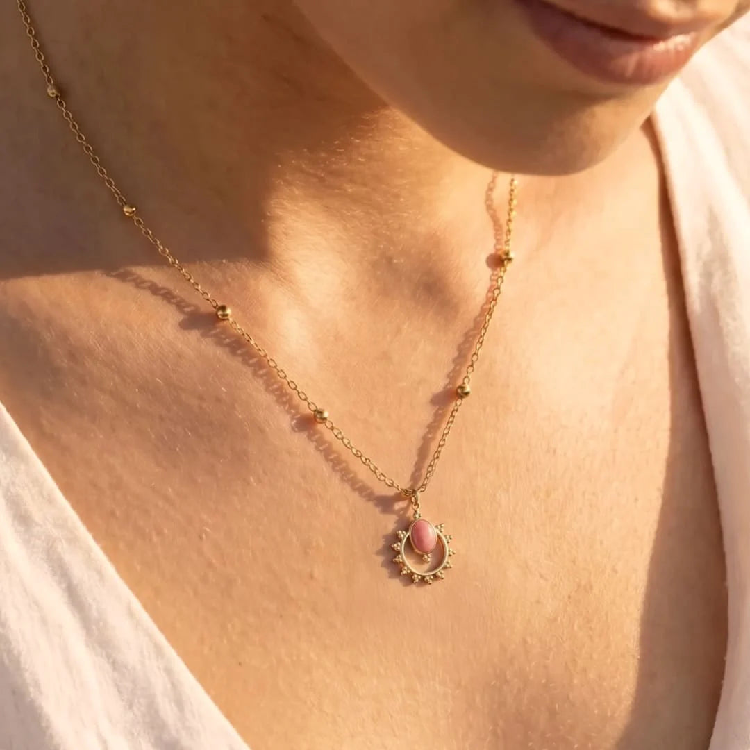 Pendentif en Rhodochrosite - Éclat de Vénus