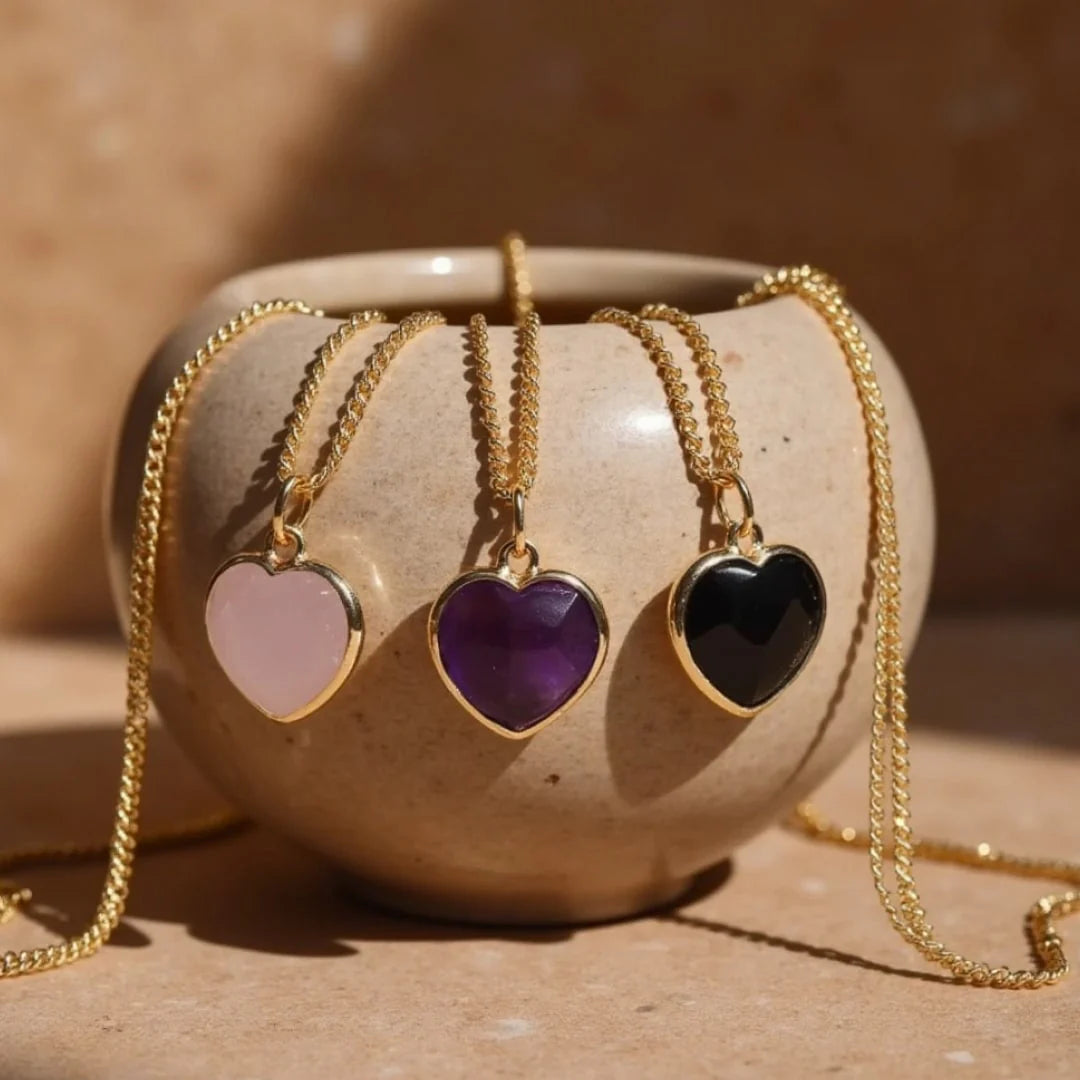 Pendentif Coeur en Pierre Naturelle