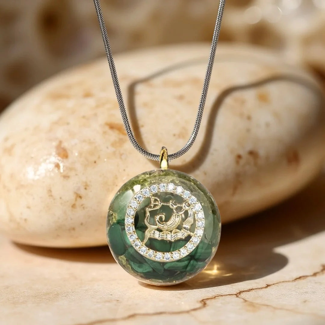 Pendentif Orgonite "Signe Astrologique" en Pierre Naturelle