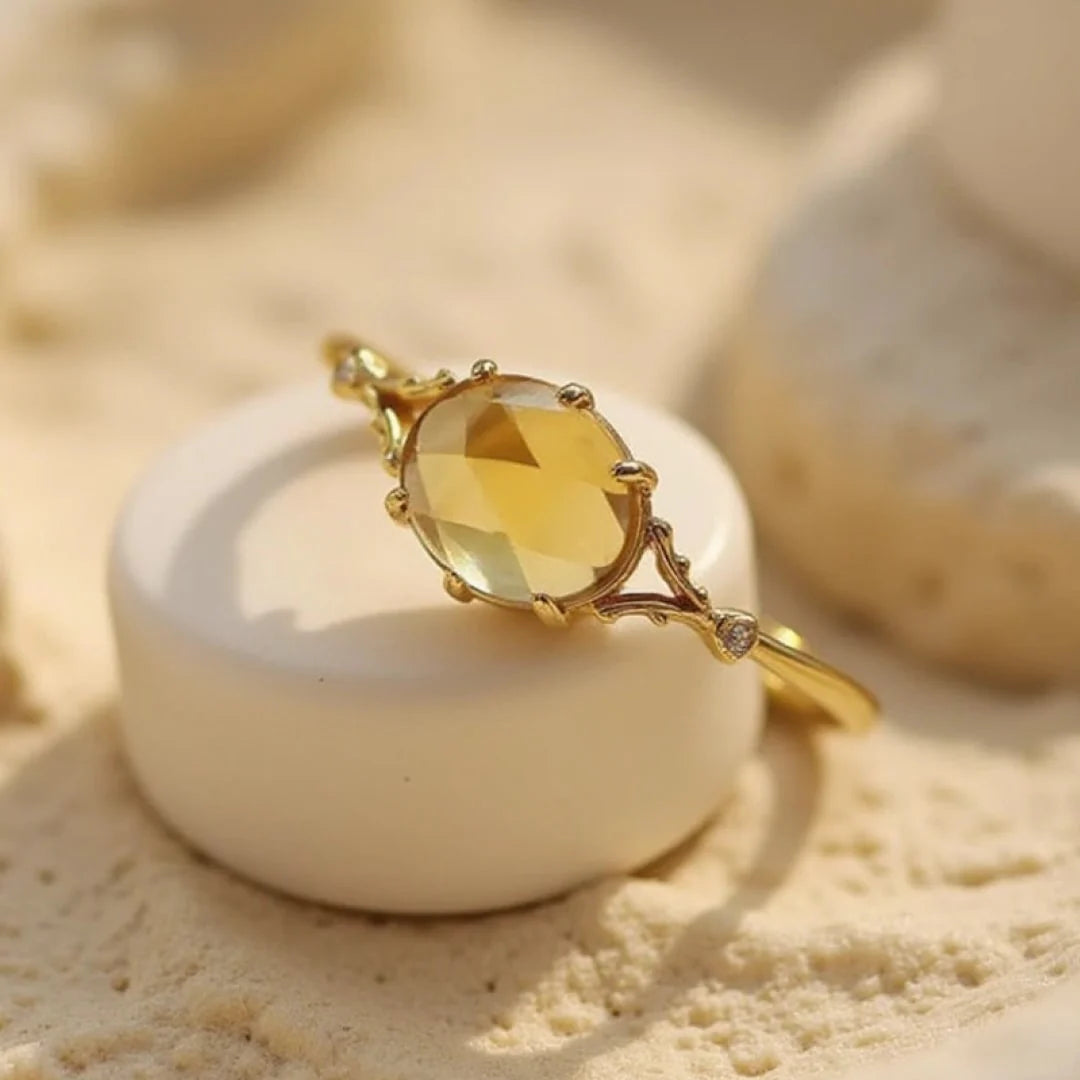 Bague "Eclat Solaire" en Citrine