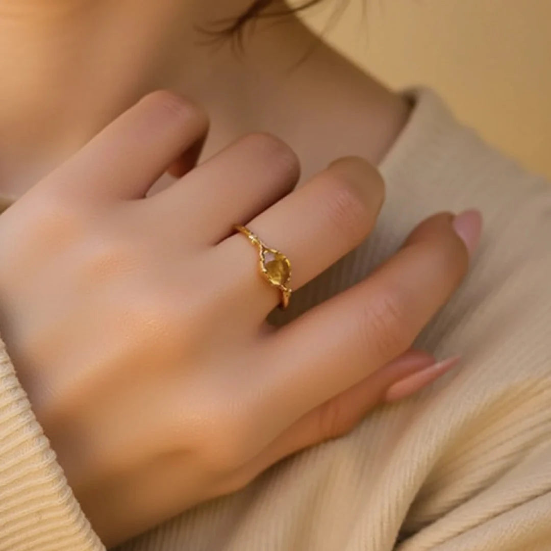 Bague "Eclat Solaire" en Citrine