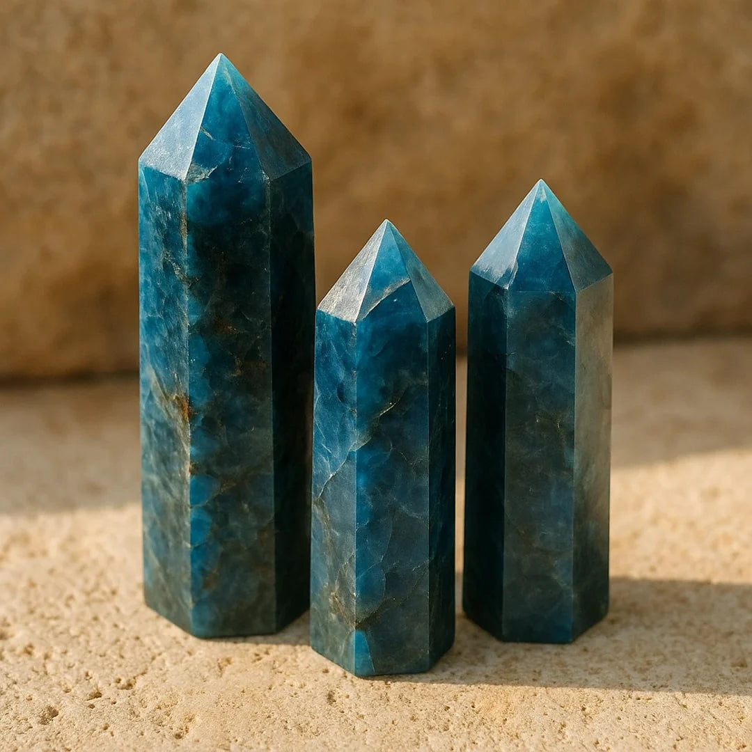 Pointe en Apatite Bleue - Concentration & Sérénité