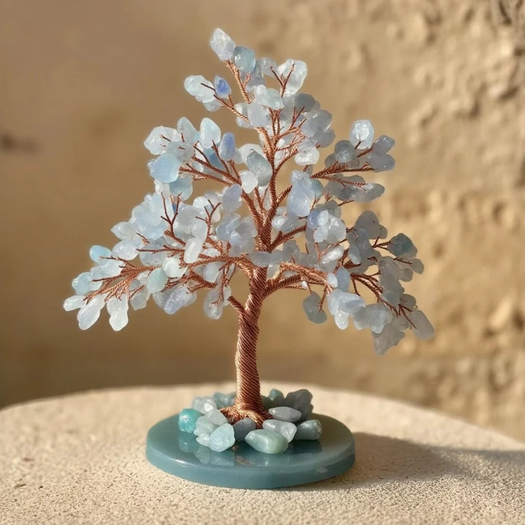 Arbre en Aigue-Marine & Agate - Chance Opportune