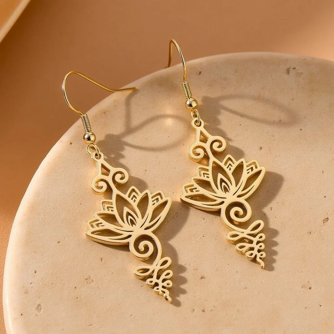 Boucles d'Oreilles "Lotus Unalome"