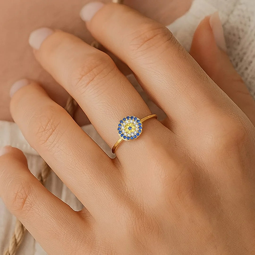 Bague Œil Bleu de Protection