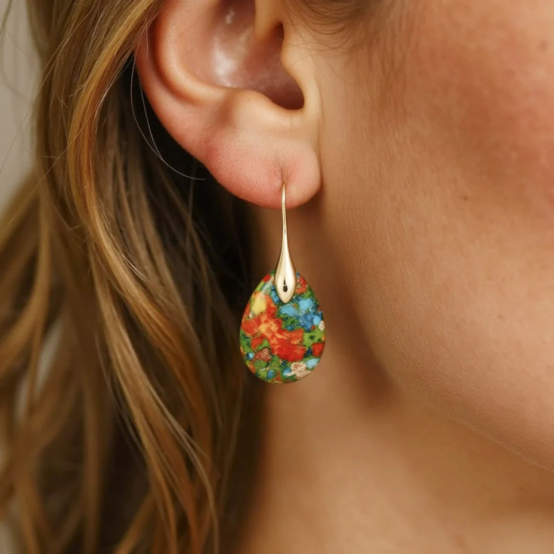 Boucles d'Oreilles Goutte d'Eau - Stilla Arlequina